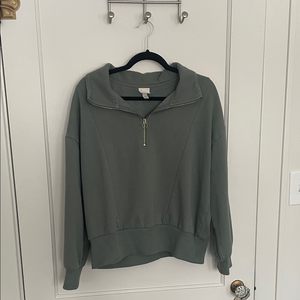 A New Day Sage Green Fleece Pullover
